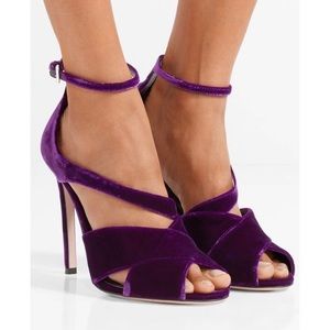 Brand new, never worn velvet Prada heels.